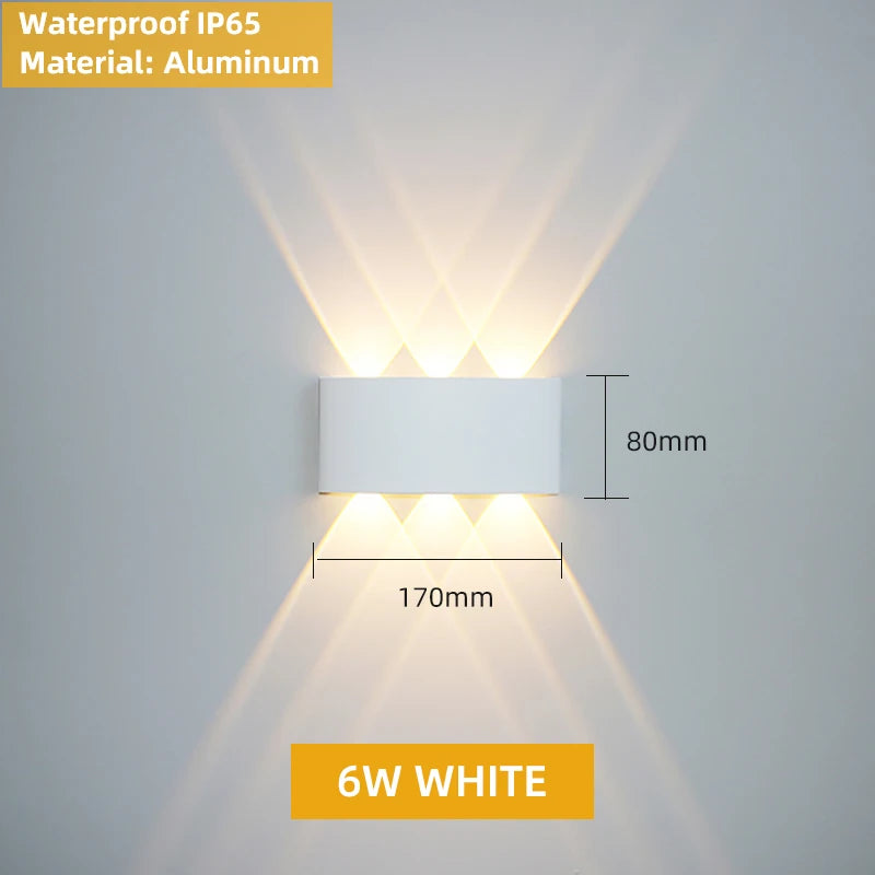 Aluminum LED Wall Lamp – IP65 Waterproof Lighting for Indoor and Outdoor