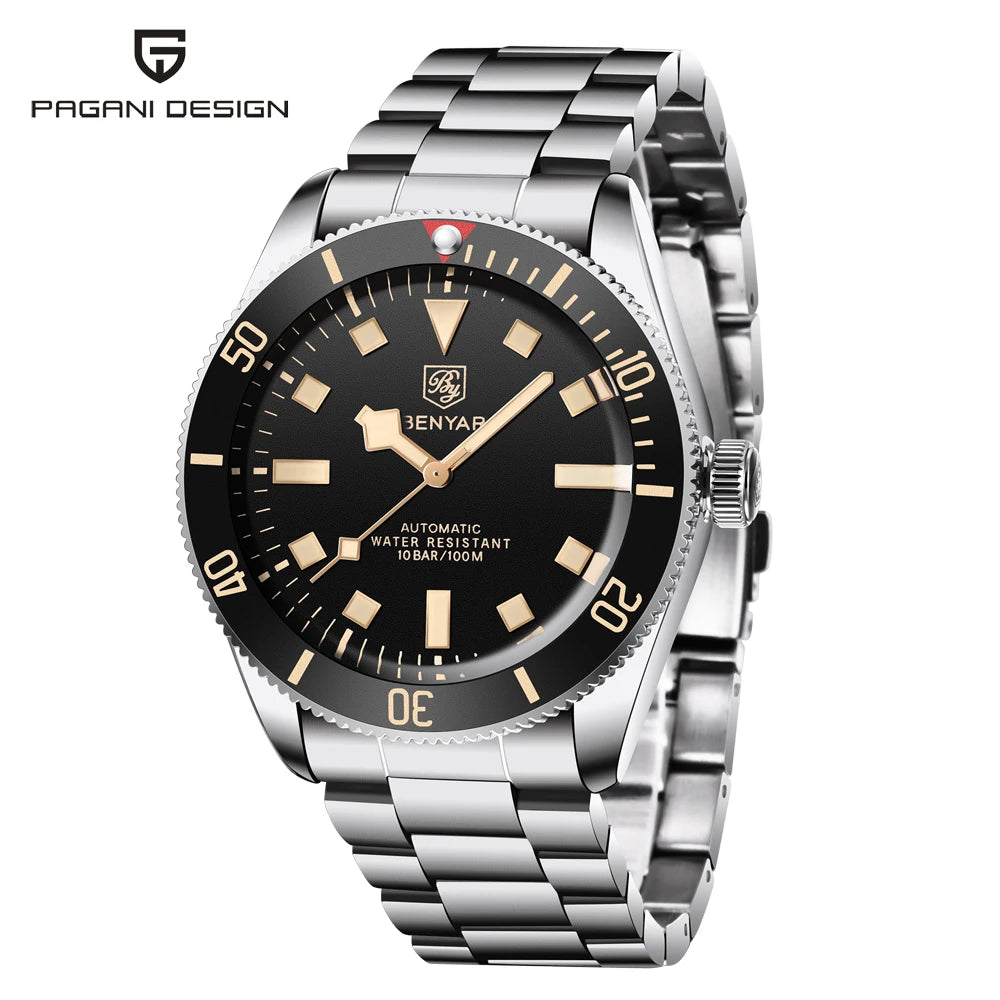 Automatic Mechanical Wristwatch – Stainless Steel for Business Men
