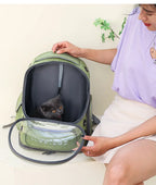 Transparent Pet Carrier Backpack – Breathable Travel Bag for Cats and Dogs