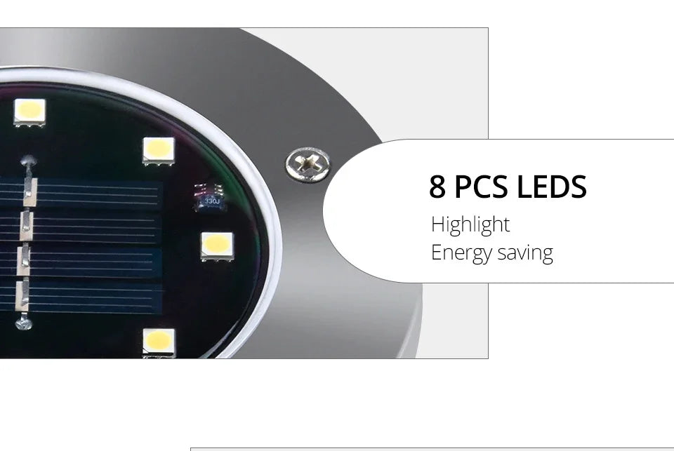 Solar LED Disk Lights – Waterproof Outdoor Landscape Path Lighting for Garden