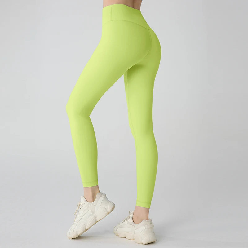 High Waisted Yoga Leggings – Naked Feel Fitness Pants for Gym and Running