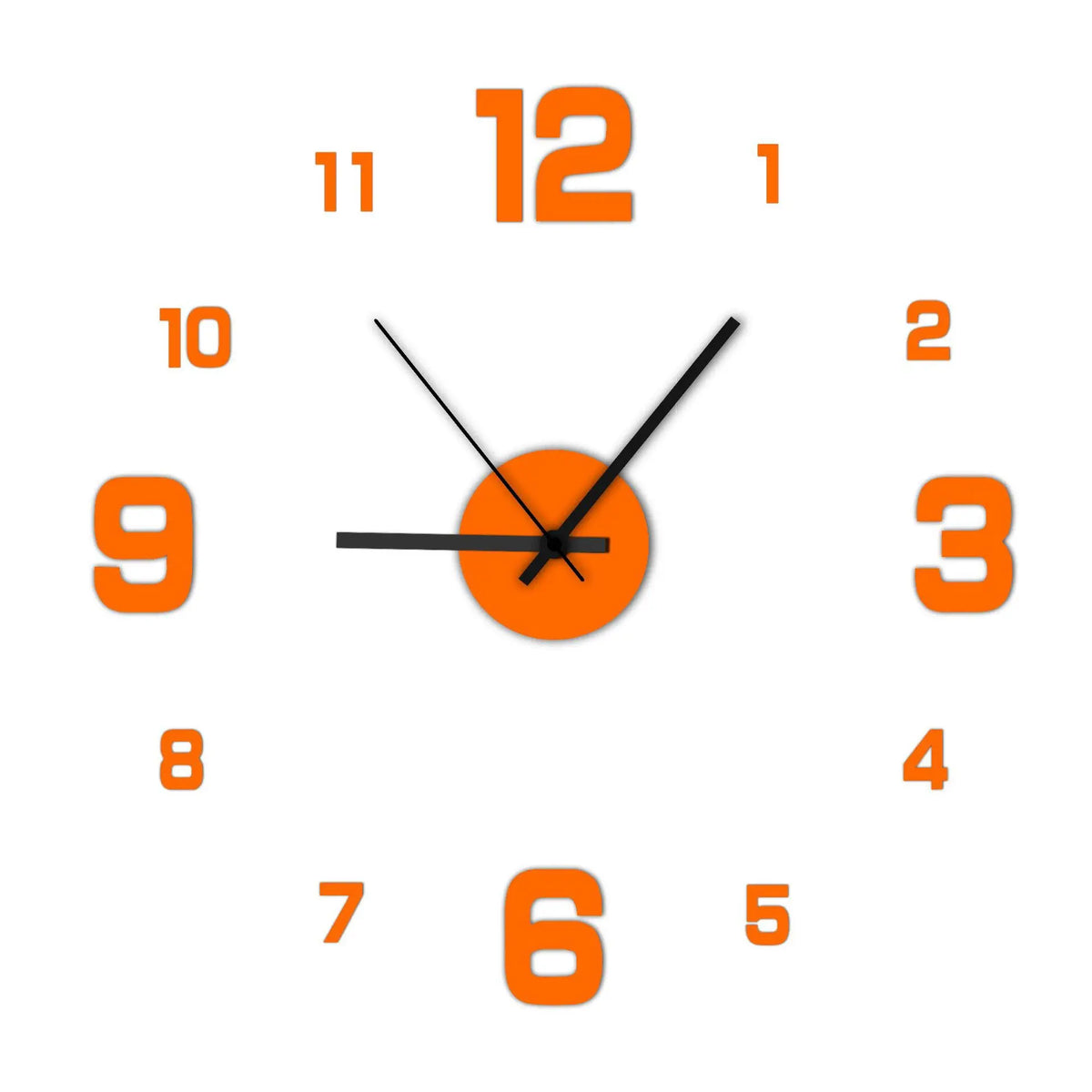 Frameless DIY Wall Clock – Modern Silent Decal for Home and Office Decor