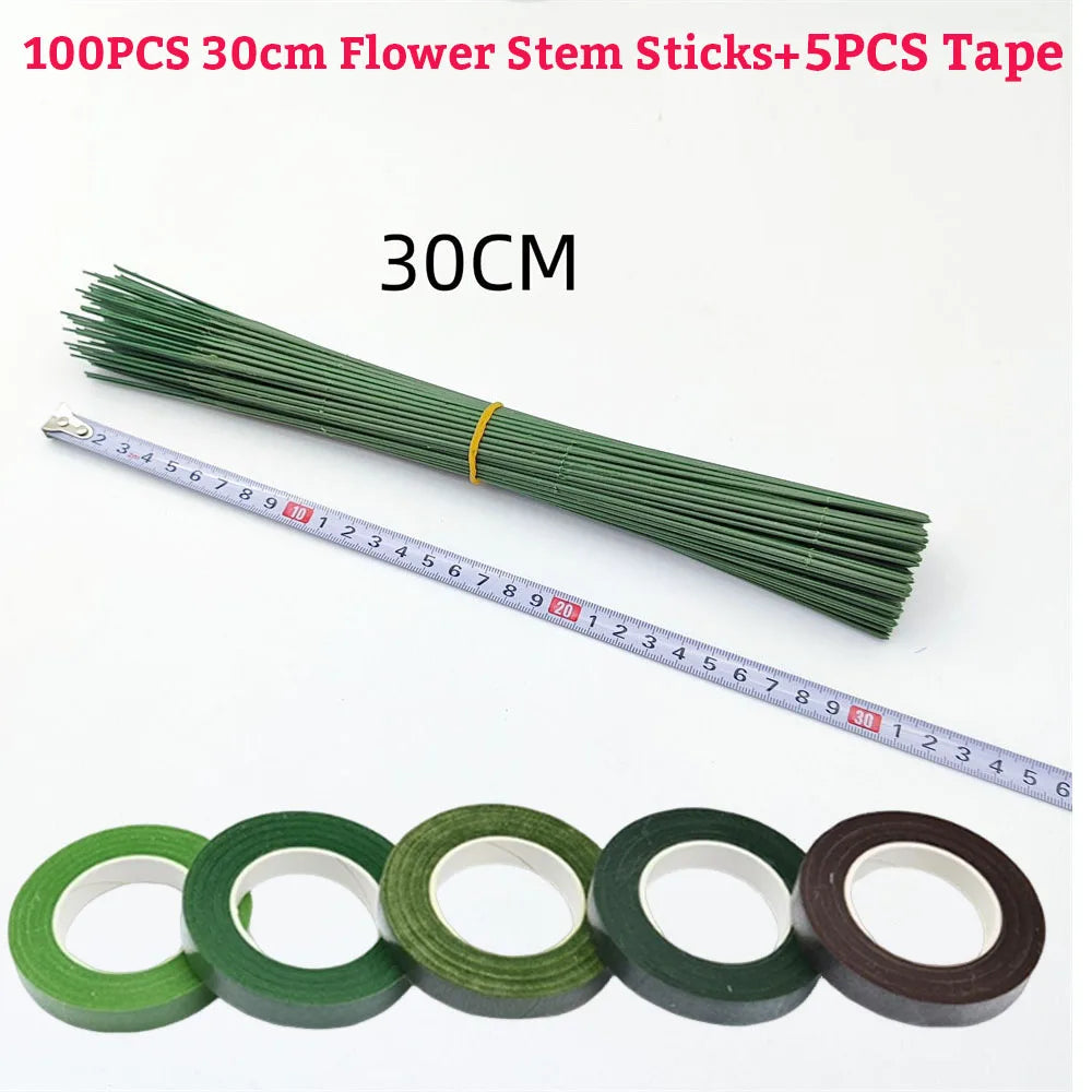Floral Stem Wire and Tape – DIY Handmade Material for Bouquet Arranging