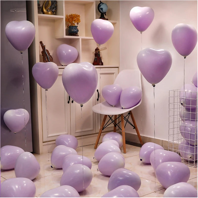 Red Heart Shaped Latex Balloons – 12 Inch Party Decorations for Weddings