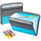 Expanding Accordion File Organizer – 13 Pockets with Zipper for Office
