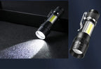 USB Rechargeable Mini Flashlight – Zoomable COB Torch for Camping and Emergency