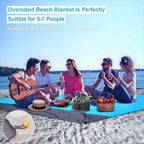 Waterproof Sandproof Beach Blanket – 200x140cm Mat for Outdoor Picnic Travel