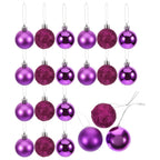 Purple Plastic Christmas Ornament Balls – Shiny Decor for Xmas Tree Holidays