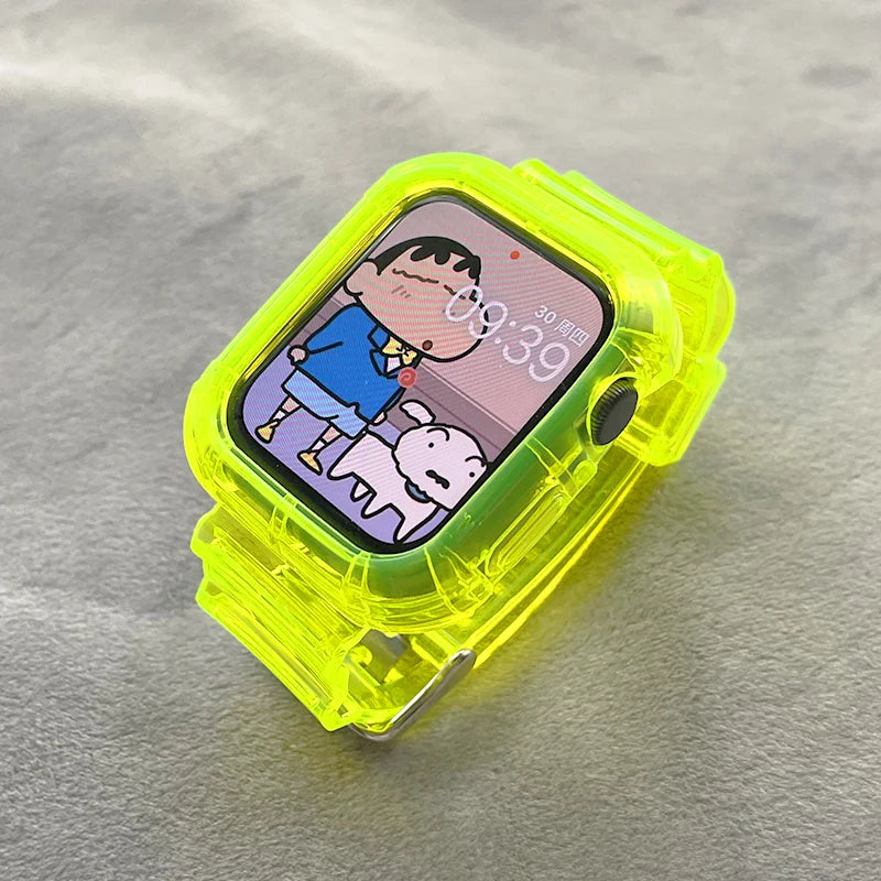 Transparent Silicone Band and Case – Protective Apple Watch Accessory