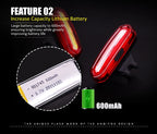 USB Rechargeable LED Bike Tail Light – Waterproof Safety Lamp for Cycling
