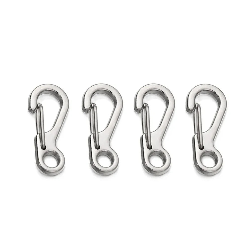 Mini Aluminium D-Ring Carabiner – Spring Clip for Outdoor Camping EDC Gear