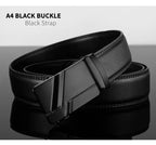 Mens Automatic Buckle Leather Belt – Luxury Business Accessory for Formal Wear