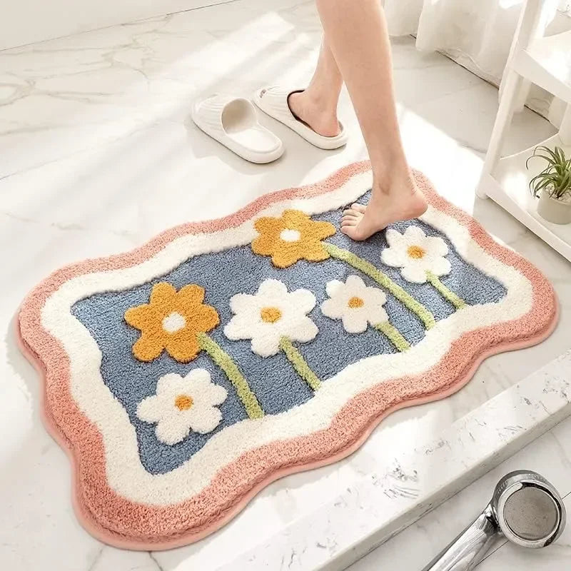 Plush Shaggy Bath Mat – Extra Soft Non-Slip Carpet for Bathroom and Shower
