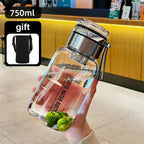 Large Capacity Glass Water Bottle – Transparent Milk Juice Cup for Outdoor Sports