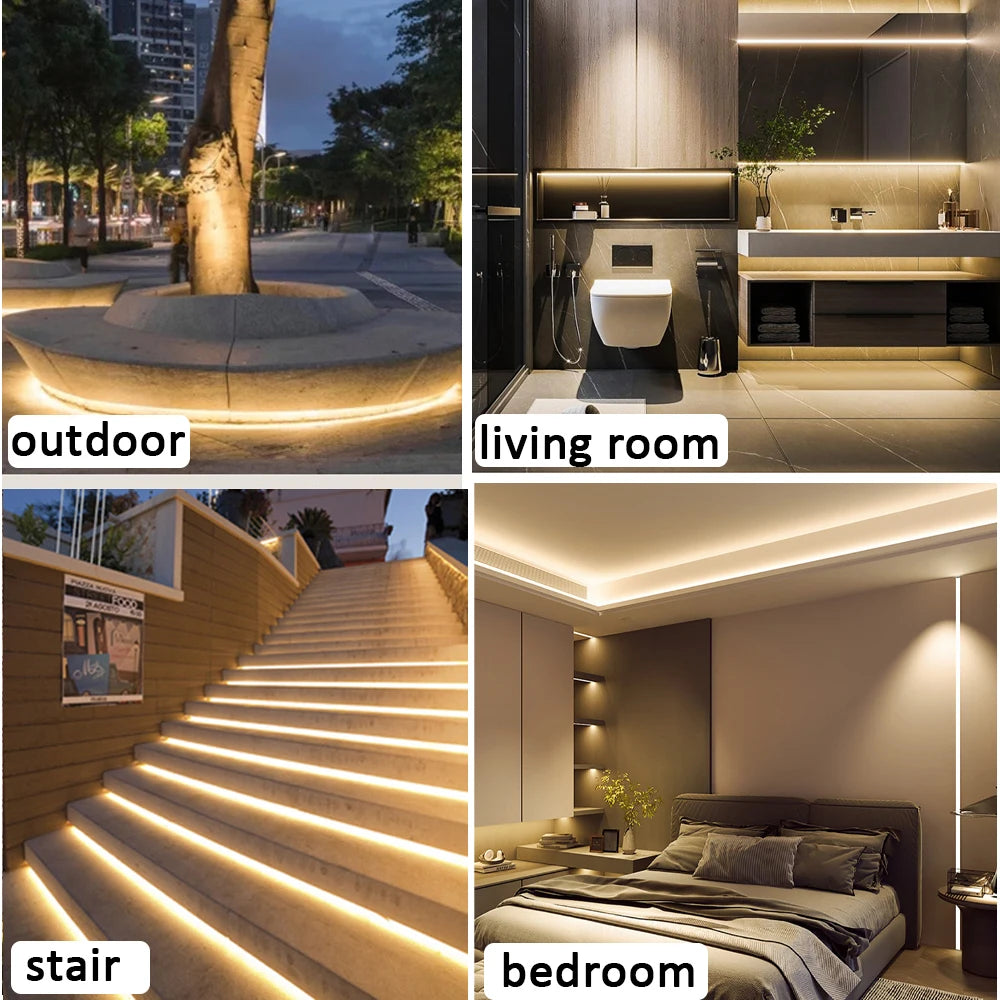Waterproof COB LED Strip – Flexible High Brightness Ribbon for Home Lighting