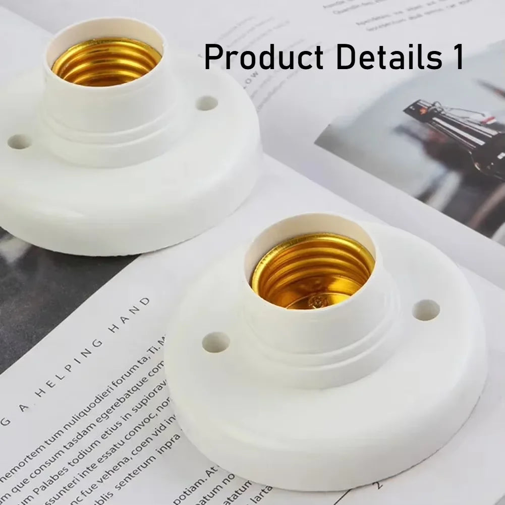 E27 Screw Light Bulb Socket – Ceiling Lamp Holder Base for Home Lighting