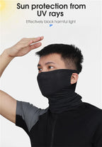 Ice Silk Cycling Headwear – Breathable UV Face Mask for Outdoor Sports