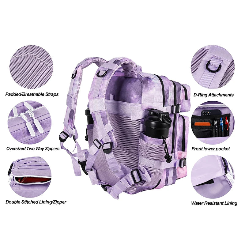 35L Tactical Gym Backpack – Durable Sports Rucksack for Fitness and Travel