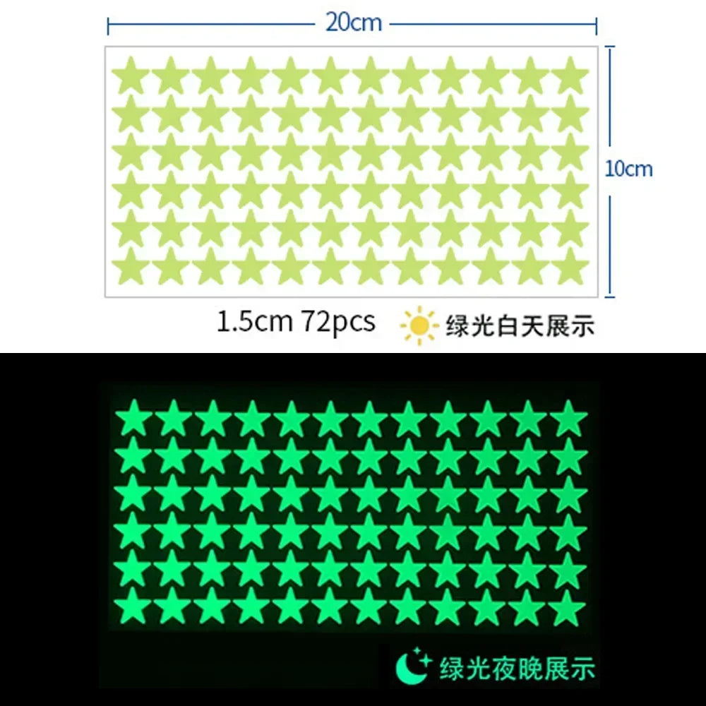 Glow in the Dark Wall Decals – Luminous Dots and Stars for Kids Bedroom Decor
