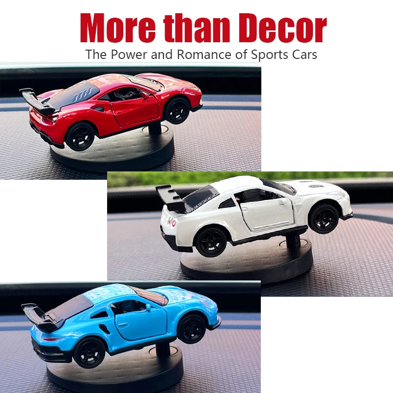 Drift Car Dashboard Ornament – Swinging Sports Racing Model for Auto Decor