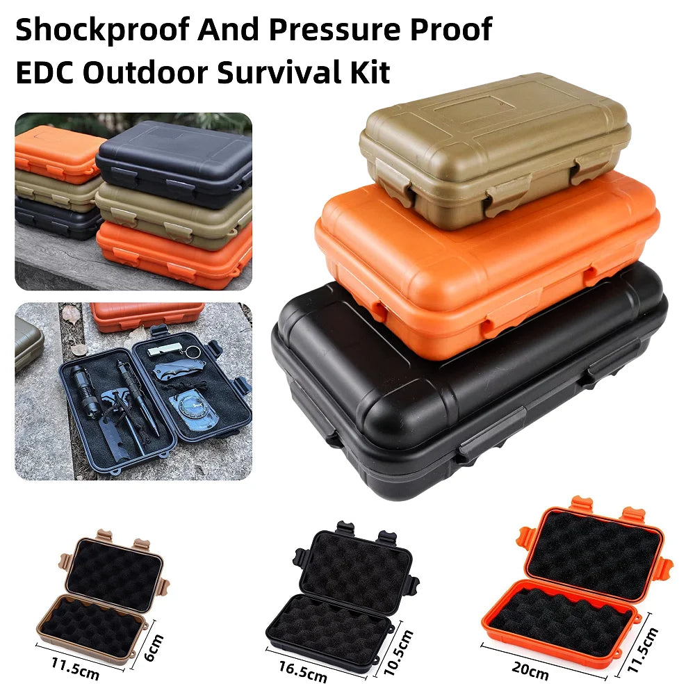 Waterproof Plastic Survival Case – Sealed Storage for Camping and Travel