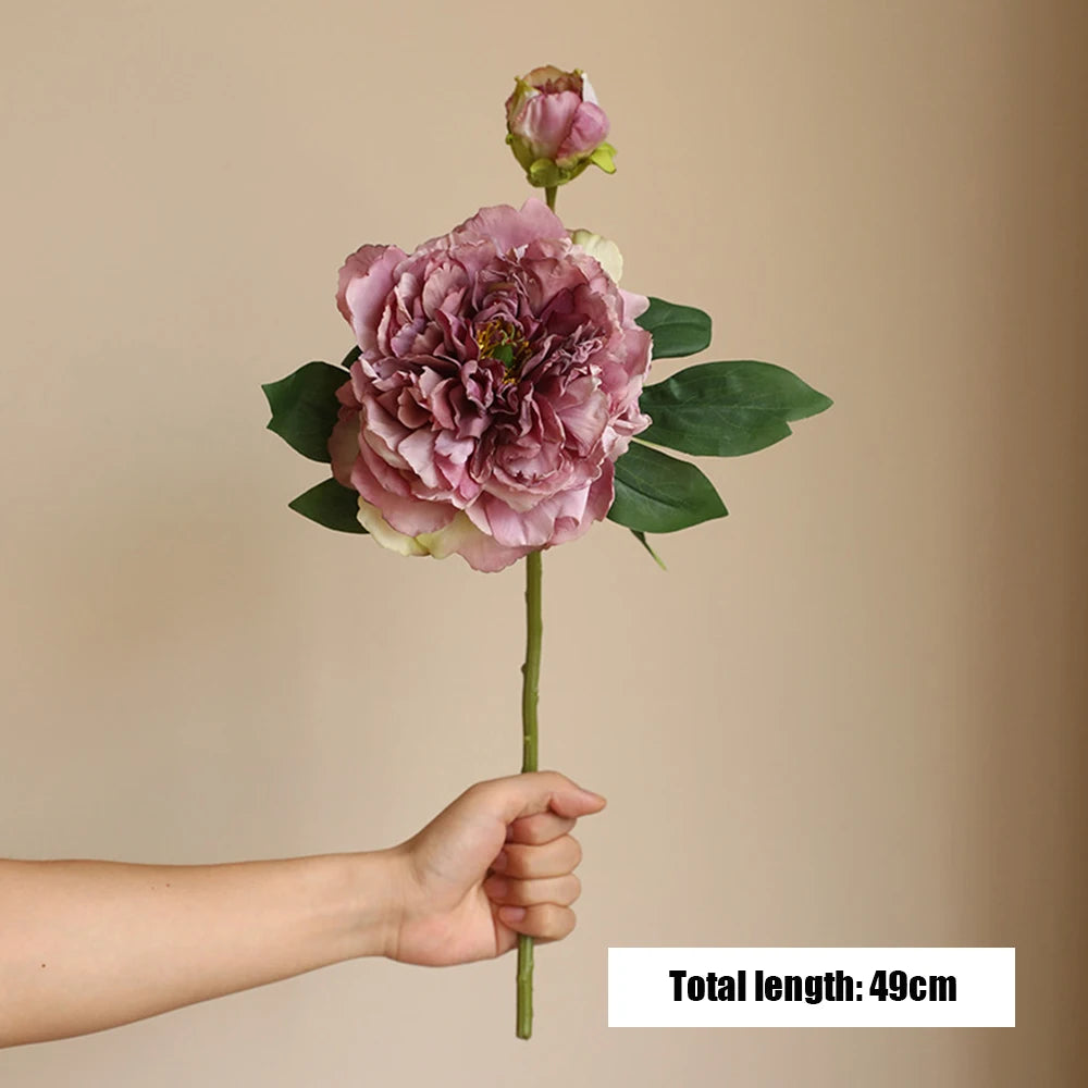 Large Silk Peony Bouquet – Realistic Artificial Flowers for Home Wedding Decor
