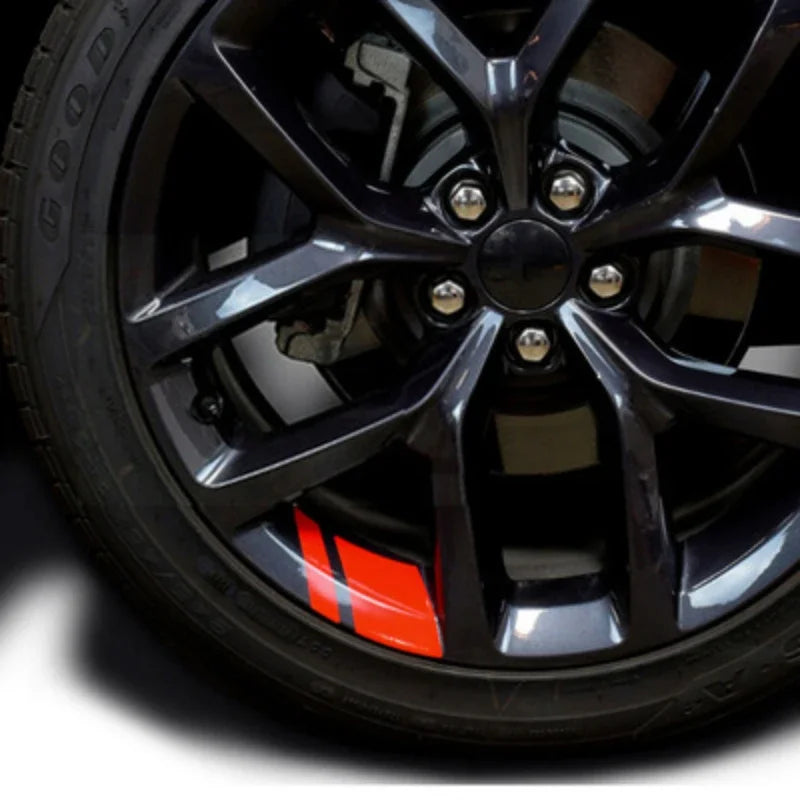 Reflective Vinyl Wheel Rim Decals – 18"-21" Racing Stripes for Dodge Jeep Chrysler