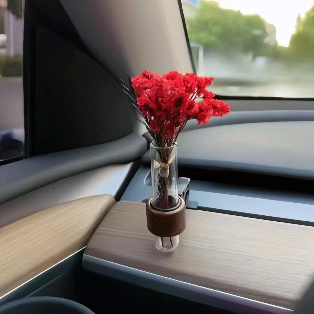 Mini Glass Plant Terrarium – Hanging Hydroponic Bottle for Car Interior Decor