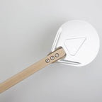 Perforated Aluminum Pizza Peel – Non-Slip Wooden Handle for Home Baking
