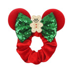 Velvet Sequin Mouse Ear Scrunchies – Elastic Hair Accessories for Kids Party