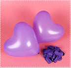 Red Heart Shaped Latex Balloons – 12 Inch Party Decorations for Weddings