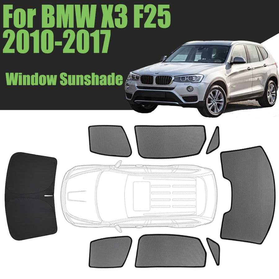 Magnetic Car Window Sunshade – Mesh Privacy Curtain for BMW X3 F25