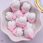 Resin Cherry Blossom Flatbacks – Colorful DIY Stones for Scrapbook Crafts