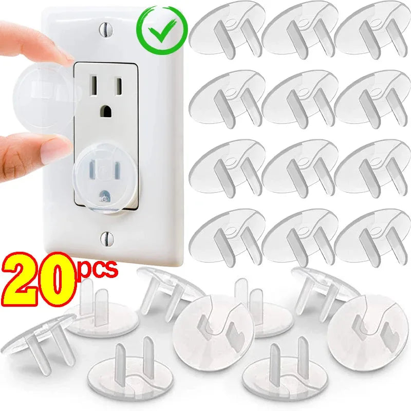 Clear Childproof Outlet Covers – Baby Safety Electrical Socket Protectors for Home