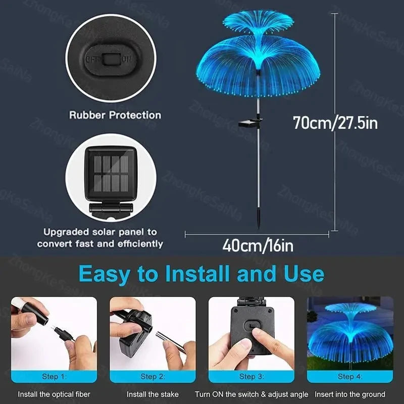 Solar Jellyfish Lights – Color Changing LED for Garden Pathway Decor