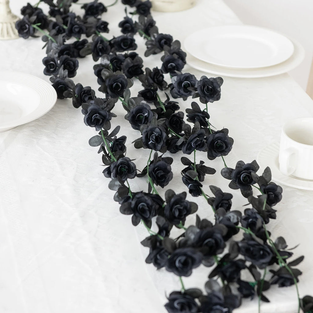 Artificial Rose Vine – 250cm Silk Flower Garland for Wedding Home Decor