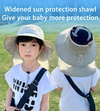Kids Sunshade Fishing Hat – Breathable Wide Brim Shawl for Outdoor Summer