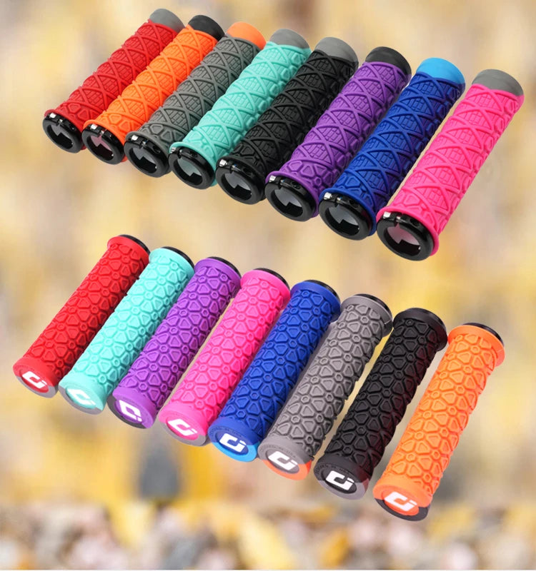 Silicone MTB Lock-On Grips – Anti-Slip Shock Absorbing Handles for Downhill