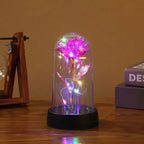 Eternal LED Foil Rose – Glass Dome Decor for Valentine Mother Day Gifts