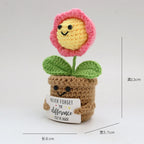 Handwoven Crochet Sunflower Potted Plant – Decorative Gift for Home Decor