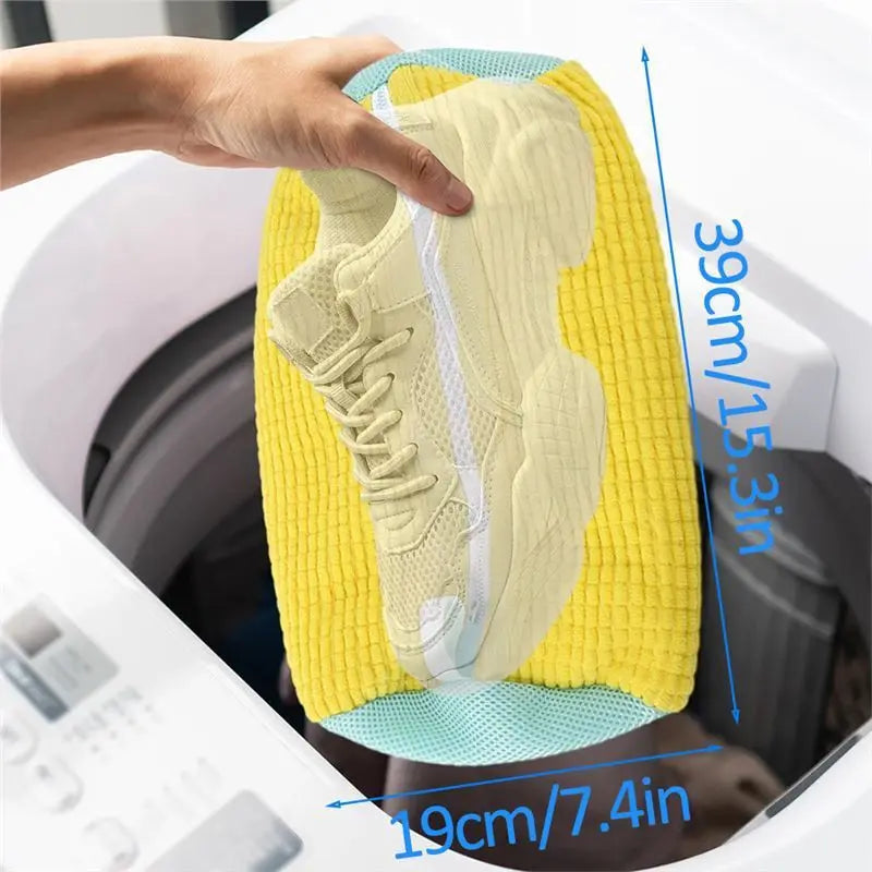 Padded Mesh Shoe Laundry Bag – Protective Sneaker Wash Net for Machine Cleaning