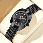 Oval Stainless Steel Women’s Watch – 34mm Gold Diamond Dress for Banquet