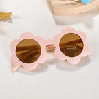 Cute Sunflower Kids Sunglasses – UV400 Round Eyewear for Toddlers and Children