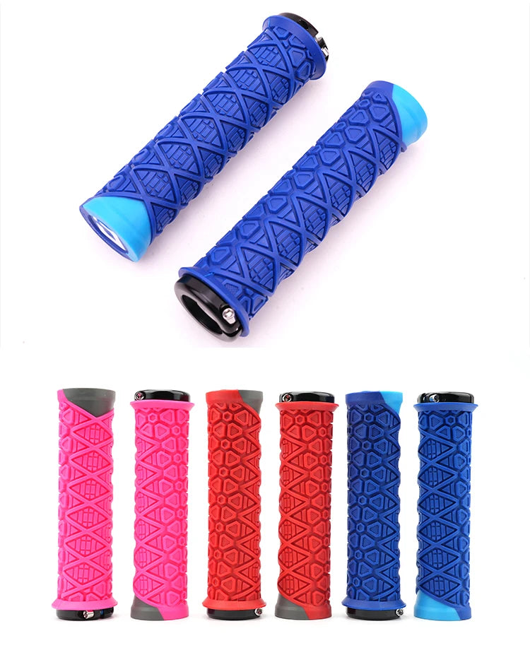 Silicone MTB Lock-On Grips – Anti-Slip Shock Absorbing Handles for Downhill