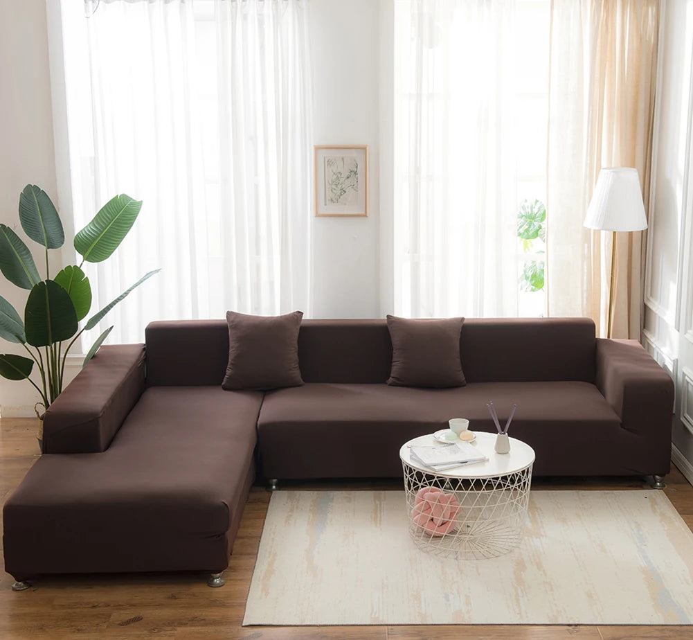 Thickened Elastic Sofa Slipcovers – Sectional Corner Couch Protection for Living Room