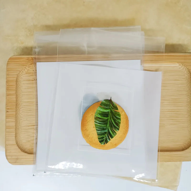 Self-Adhesive Bow-Knot Cookie Bags – 10x10cm Plastic Packaging for Parties
