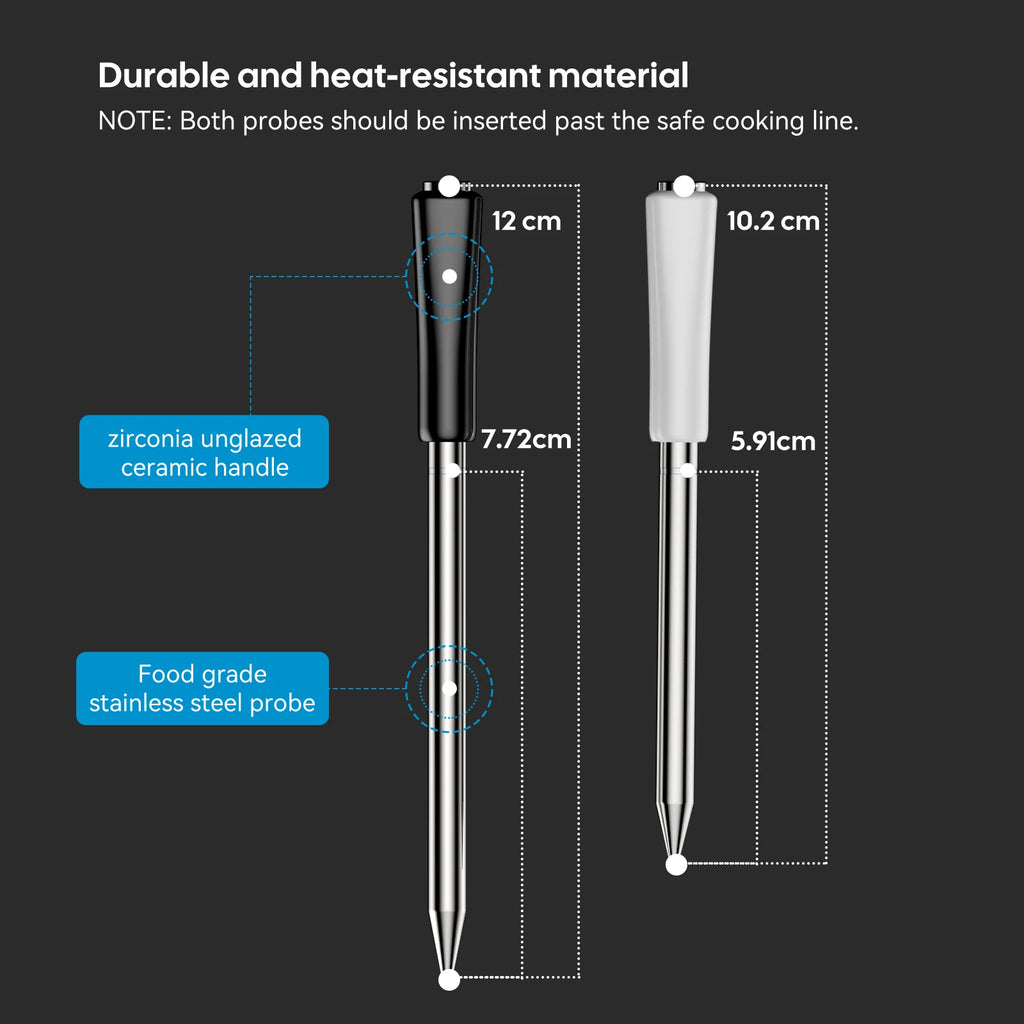 Wireless Meat Thermometer – WiFi and Bluetooth BBQ Probe for Cooking