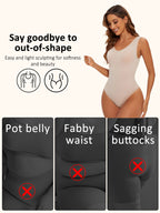 Seamless Tummy Control Bodysuit – Open Crotch Fajas for Women Shapewear