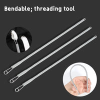 Flexible Metal Drawstring Threader – DIY Elastic Cord Tool for Sewing Projects