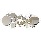 3D Acrylic Round Mirror Wall Stickers – DIY Home Decor for Bedroom Bathroom